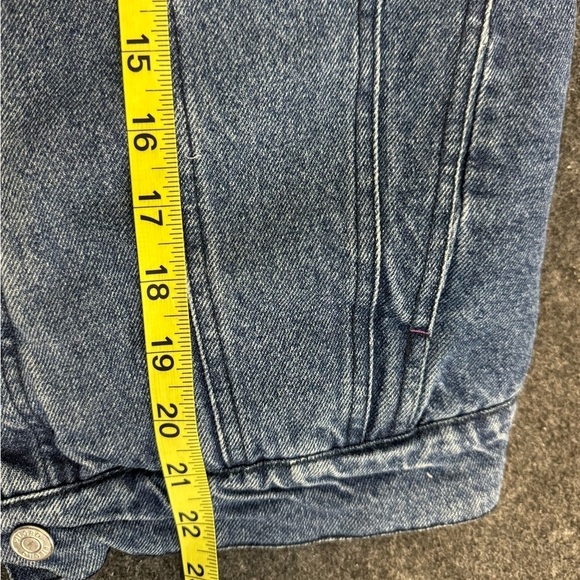 ANTHRO PILCRO Sherpa trimmed denim jacket XS - Picture 9 of 12